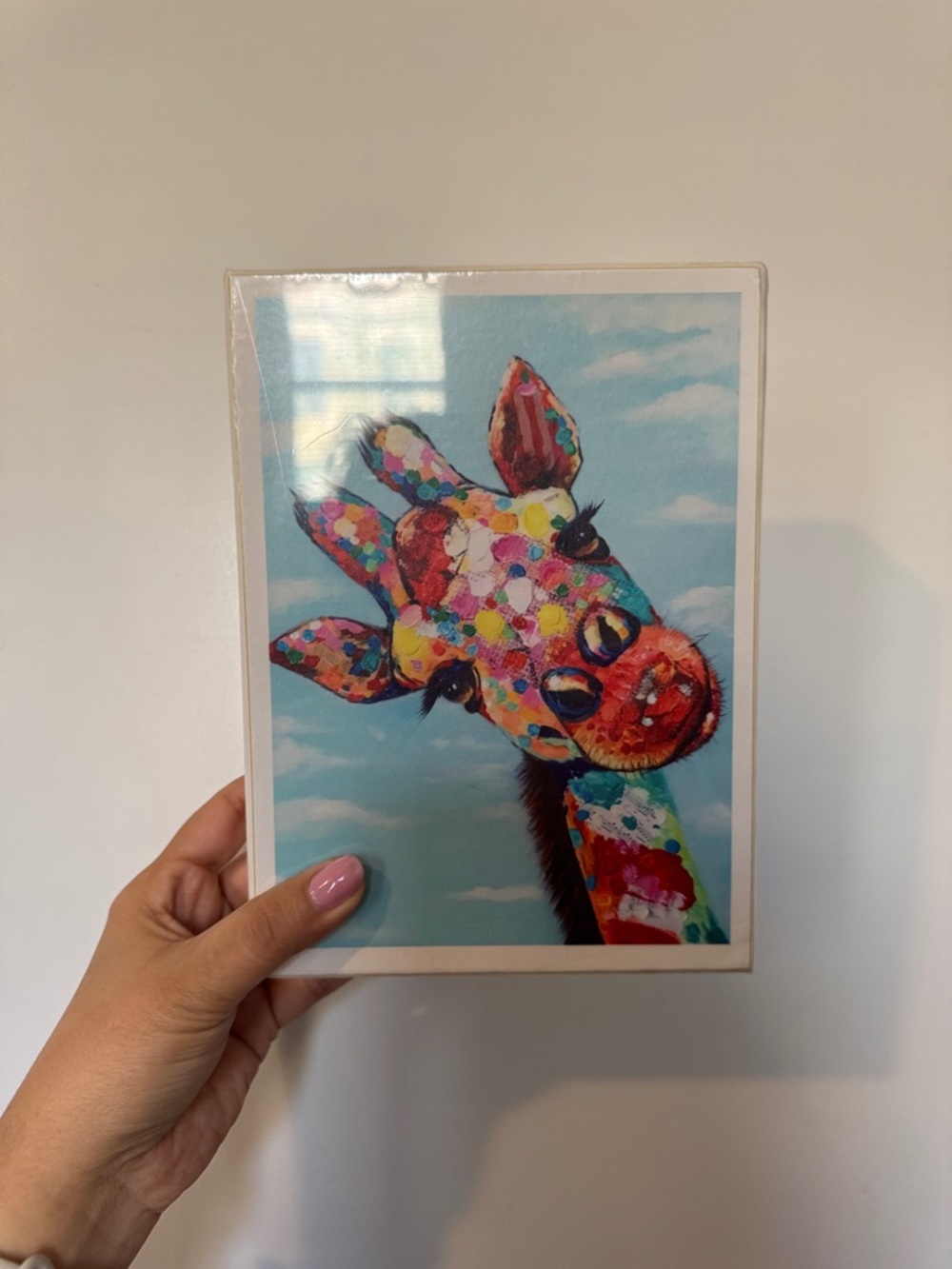 Colorful Giraffe Art Print - Multicolor Home Wall Art